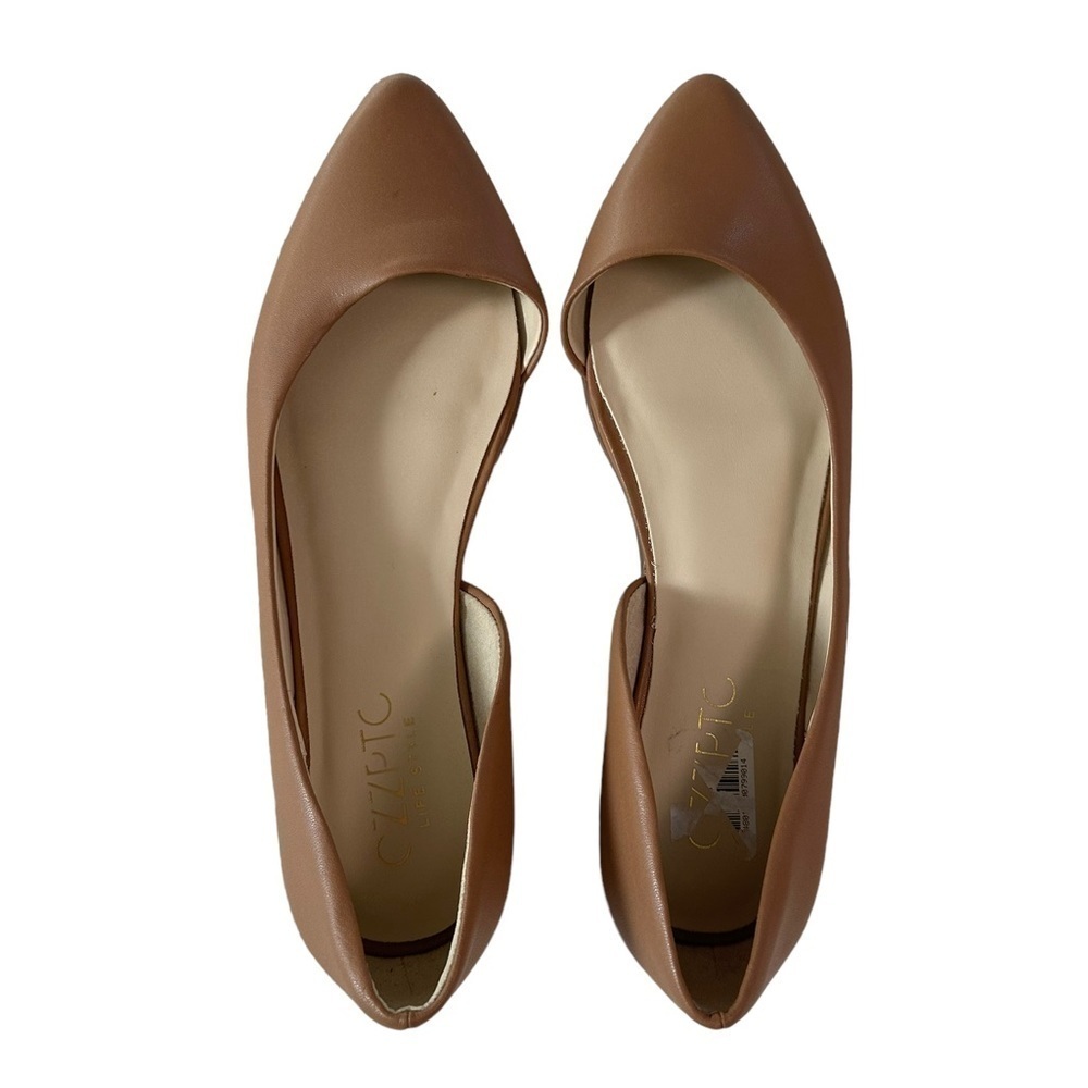 CZZPTC Lifestyle LT Tan Pointed Toe Flat Shoe Size 9M